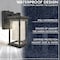 Luxrite Dusk to Dawn Outdoor LED Wall Lantern Bubble Glass 3CCT 3000K-5000K IP54 12W Black Aluminum, 2PK LR40306-2PK - alternate 3